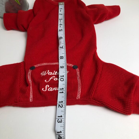 Pet Holiday Doggie PJ's Waiting for Santa Size Small - Picture 4 of 5